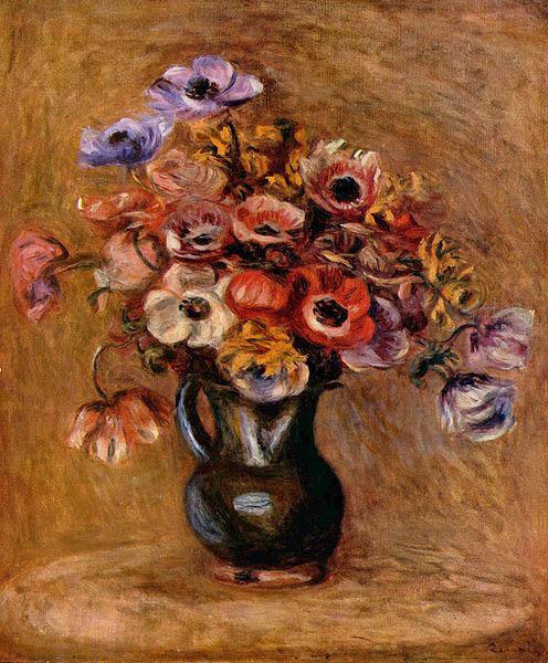 Pierre-Auguste Renoir Stilleben mit Anemonen oil painting image